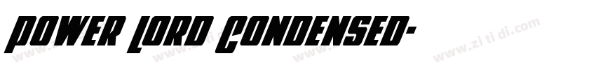 Power Lord Condensed字体转换